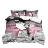 African Girl Duvet Cover Eiffel Tower Three-Piece Soft Bedding Set With Pillowcase