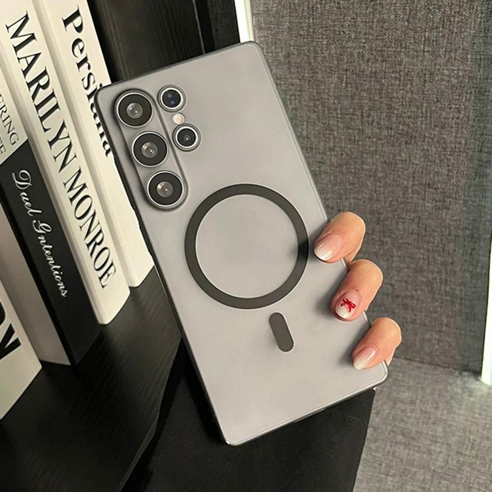 Frosted Clear Soft TPU Magnetic Case For Samsung Galaxy S26 S25 S24 S23 Ultra Plus For Magsafe Wireless Charging Matte Cover