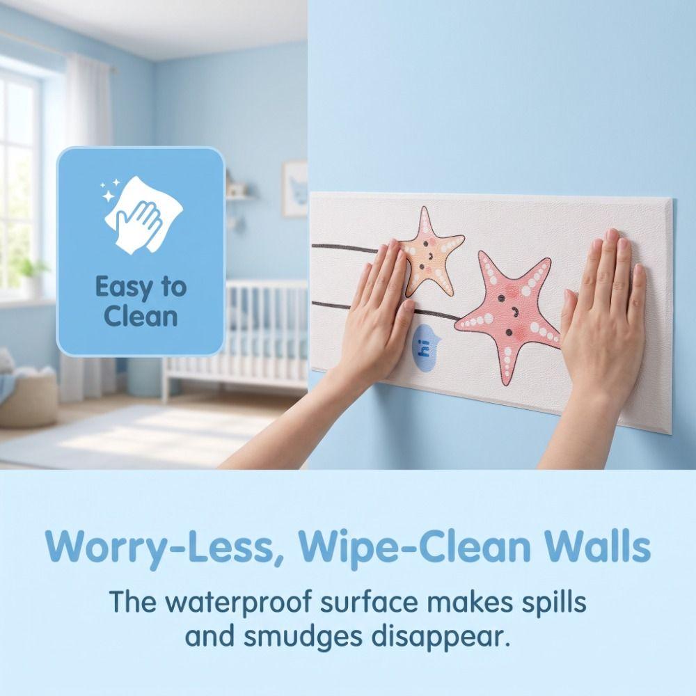 Self Adhesive Anti Collision Cushion Waterproof Foam Bumper Flexible Padded Wall Sticker  Bed Head