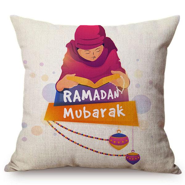 Muslim Child Celebrate Eid Ramadan Necessary Decorative Throw Pillow Case Children Like Room Cartoon Sofa Cushion Cover Cojines