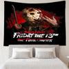 Custom Name Friday the 13th Print Tapestry, Backdrop, Easy Setup, Ideal for Bedroom, Office & Living Room, with Aesthetic Wall Hanging Decor.