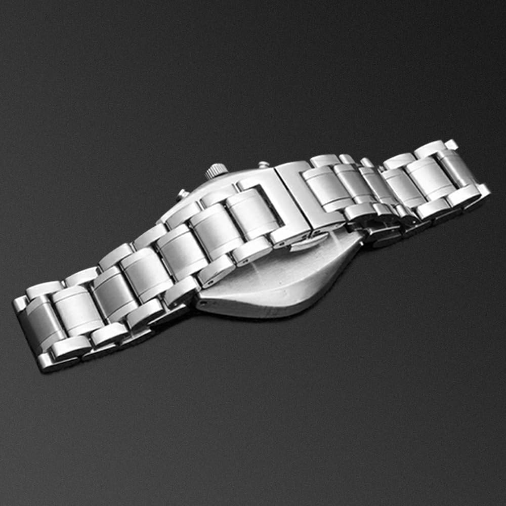 ZHUOLEI Replacement Stainless Steel Metal Watch Strap for Swatch 19mm and 21mm Watches (Includes 3 Spring Bars, Removal Tool, and Box)