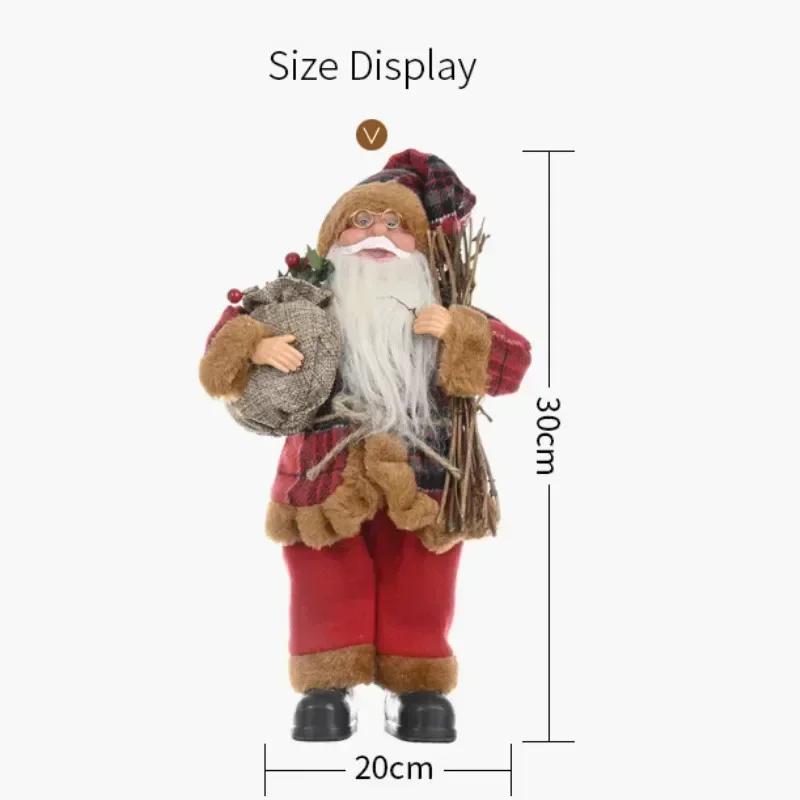 1 Pcs Santa Claus Doll Festival Decoration Standing Pose Doll Creative Chaifu Backpack Doll Desktop Decoration Window Decoration