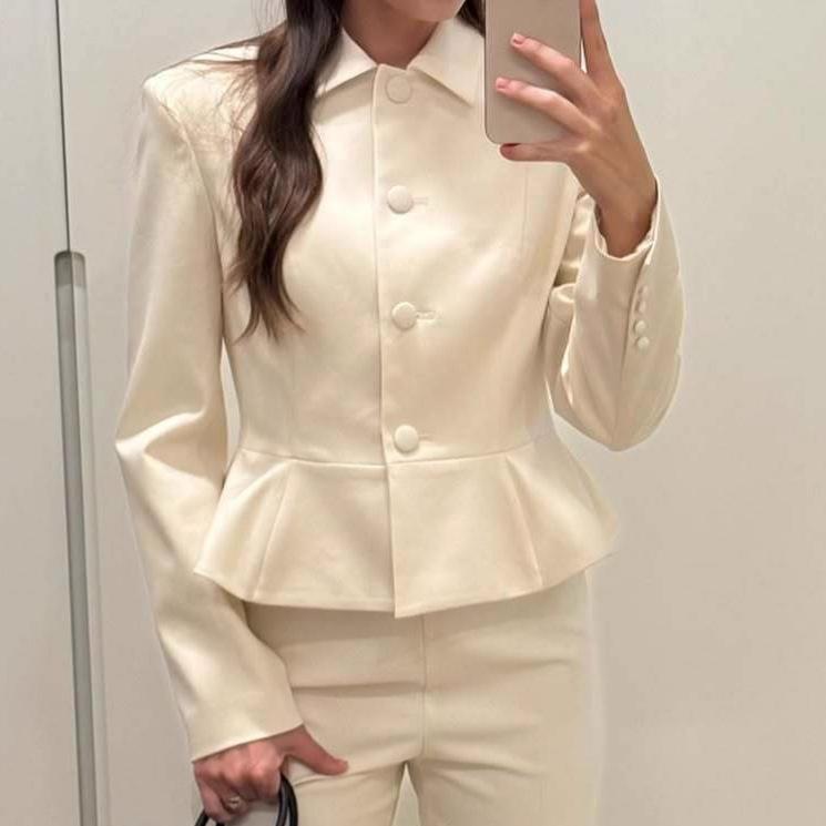 Casual Workplace Elegant Shirt Collar Button Shirt for White-collar Women, 2025 Autumn New Cross-border European and American Goddess Set