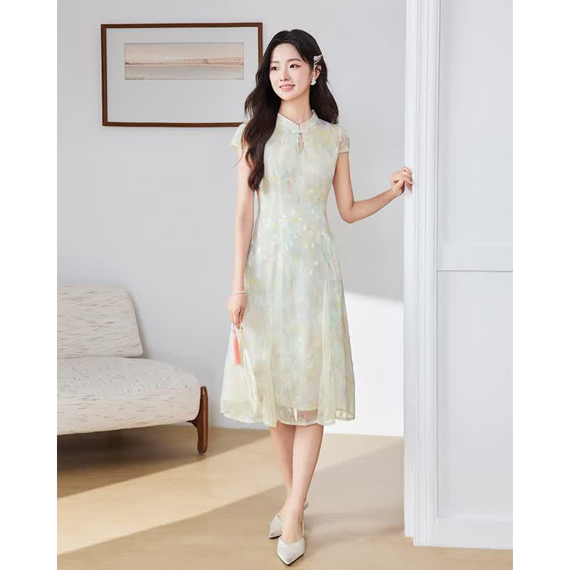 IEF Petite New Chinese Style Elegant Dress