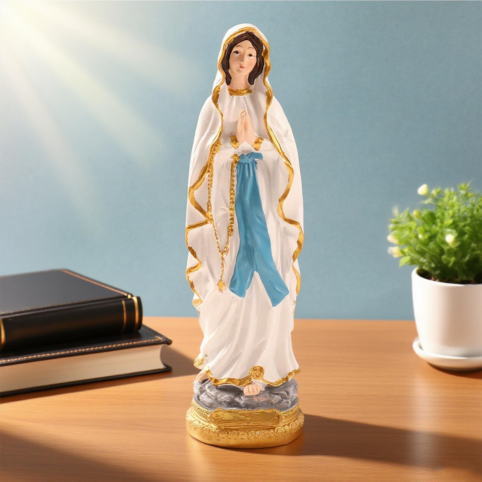 Virgin Mary Catholic Statue Resin Craft Mary Praying Sculpture Christmas Catholic Religious Statues Home Decor Gift CN