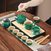 Retro ceramic elegant coarse pottery tea set business high-end souvenir