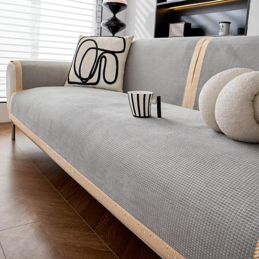 

Chenier Sofa Cushion Universal In All Seasons, Simple Non-Slip Cover New Sofa Cover, Seat Cushion Corn Plaid 70*70cm