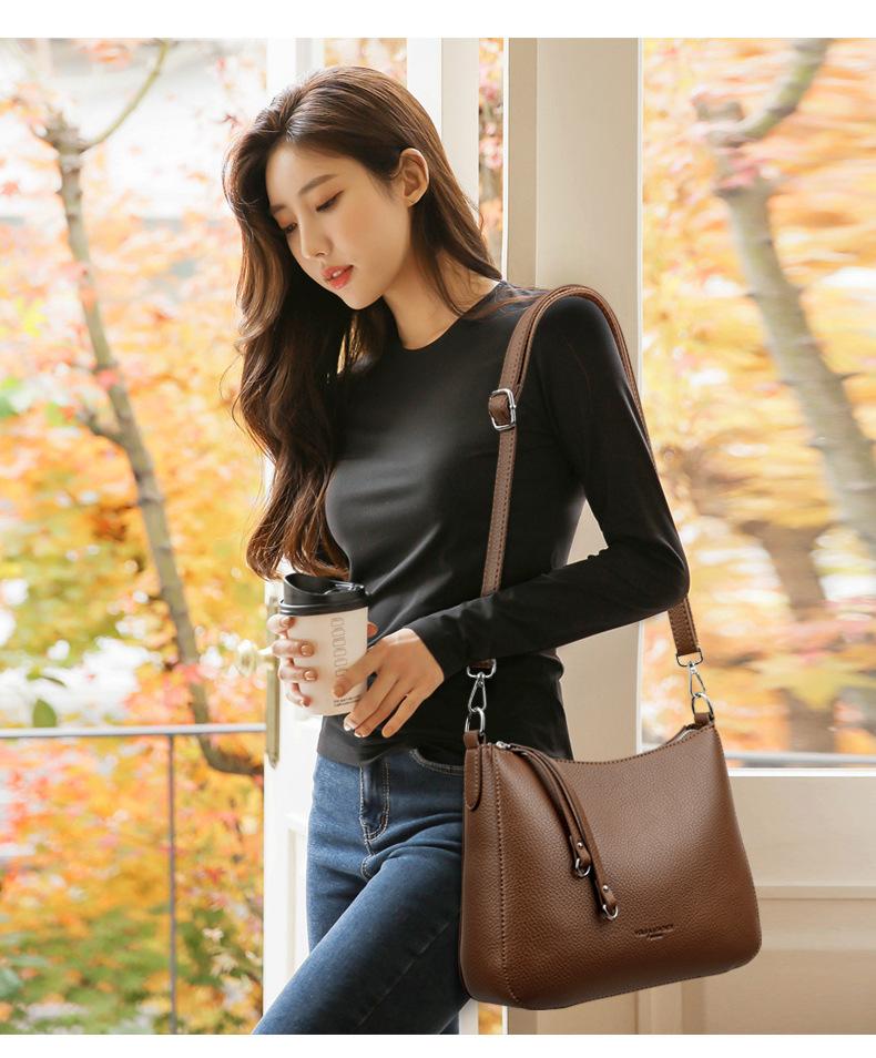 2025 NEW Women's Soft Leather Shoulder Bags Luxury Designer Crossbody Bags Ladies Casual Tote Bag Messenger Commuting Sac Bolsos