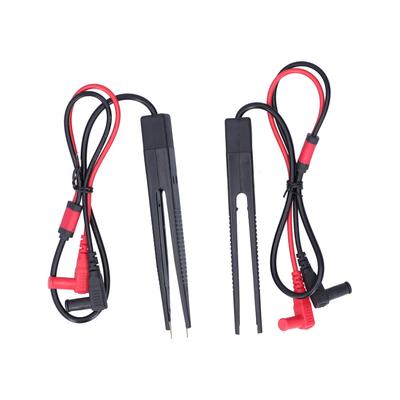 2PCS Multimeter SMD Test Clip Test Tweezers Type Capacitance and Inductance Test LCR Patch Clip