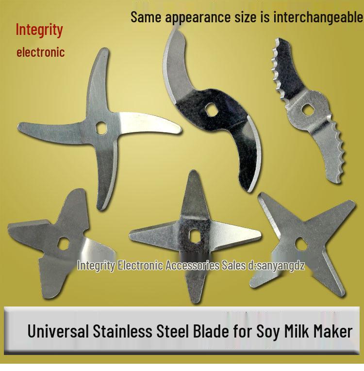 Universal Stainless Steel Blade for Soy Milk Machine - H, D, Four-Leaf Cross, S-Shaped Holes