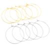 50pcs 12 15 20 25 30 35 40mm 316 Stainless Steel Gold Plated Hoops Earrings Big Circle Ear Wire Hoops Earrings Wires Findings