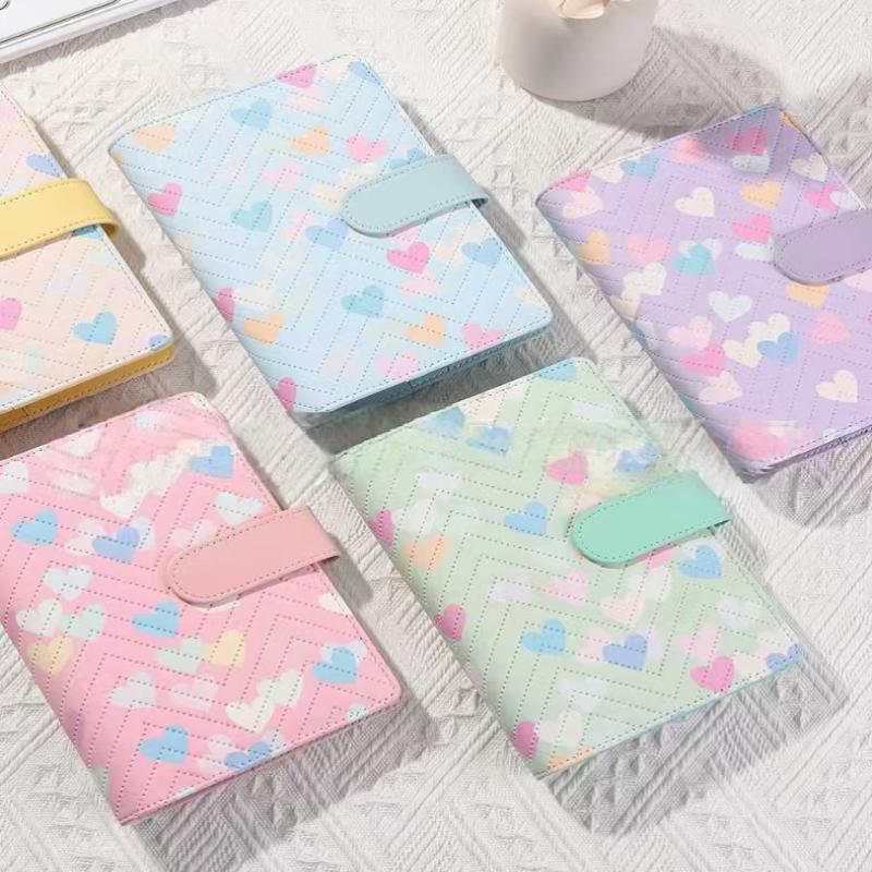 A6 PU-Leder Binder Economy 6-Ring Notizbuch, Stilvolles Design, Persönlicher Notizbuch-Binder Einband, Kann zur Aufbewahrung von Bargeld-Budget verwendet werden