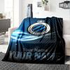 Name Custom Club Brugge Print Flannel Blanket High Quality Warm Comfortable Cover for All Seasons Perfect for Gifts Home Decor