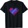 Gaymer LGBT Retro Pride Shirt Bisexual Gamer Pixel Heart T-Shirt,100% Cotton