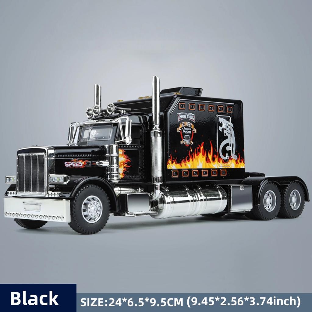 1:24 Scale Peterbilt 389 Tractor Trailer Play Toy Truck Vehicle for Kids, Lonestar Design, With Functions, Pre Built Semi, Reali