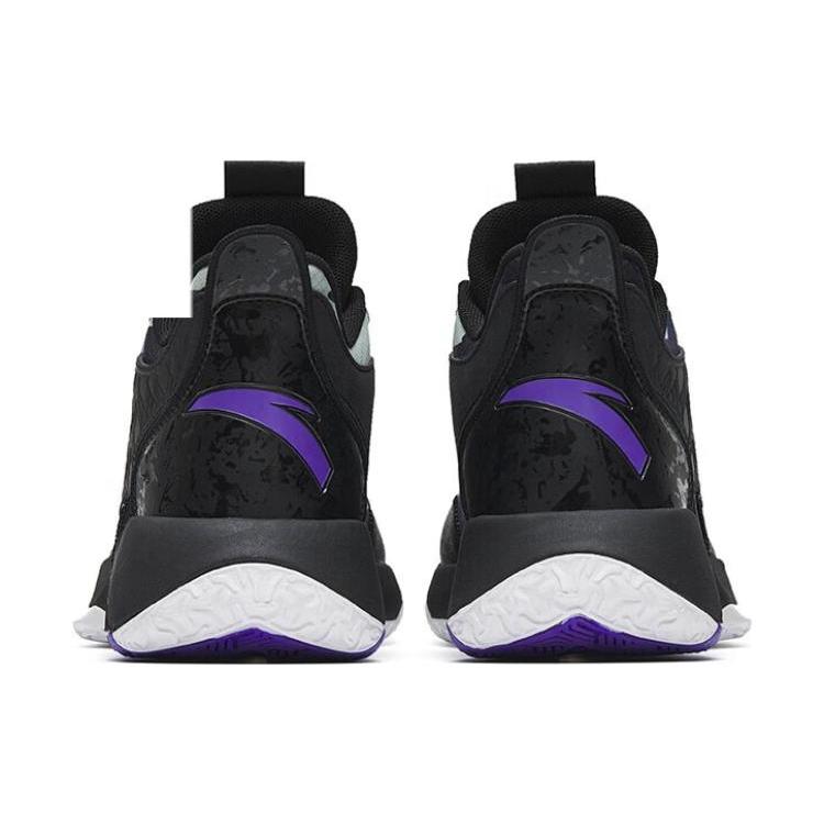 New Anta Speedy 2 Generations Cushioning Anti Slip And Wear Resistant Mid Top Basketball Shoes Men's Black 112241610-6