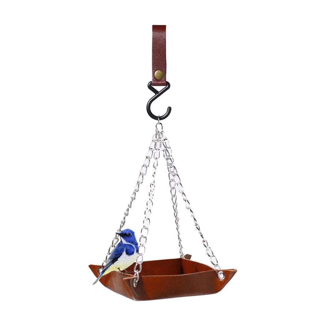 PU Platform Bird Feeder for Outdoor Hanging Wild Bird Feeder Hummingbird Feeding Tray for Backyard Home Garden Decors