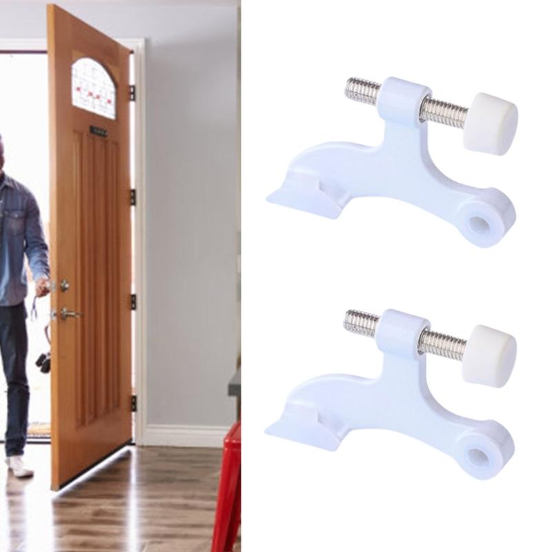 Heavy Duty White Colored Door Top Hinges easy installs US Type Door Stoppers Luxurious White Door Hinges For Various Door