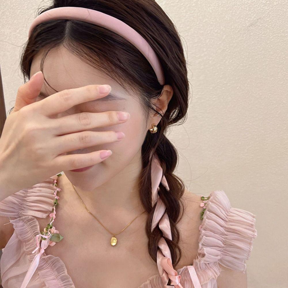 Band Princess Headwear Balletcore Bow Headband Korean Hairband Women Ribbon Hair Hoop Thin Headband