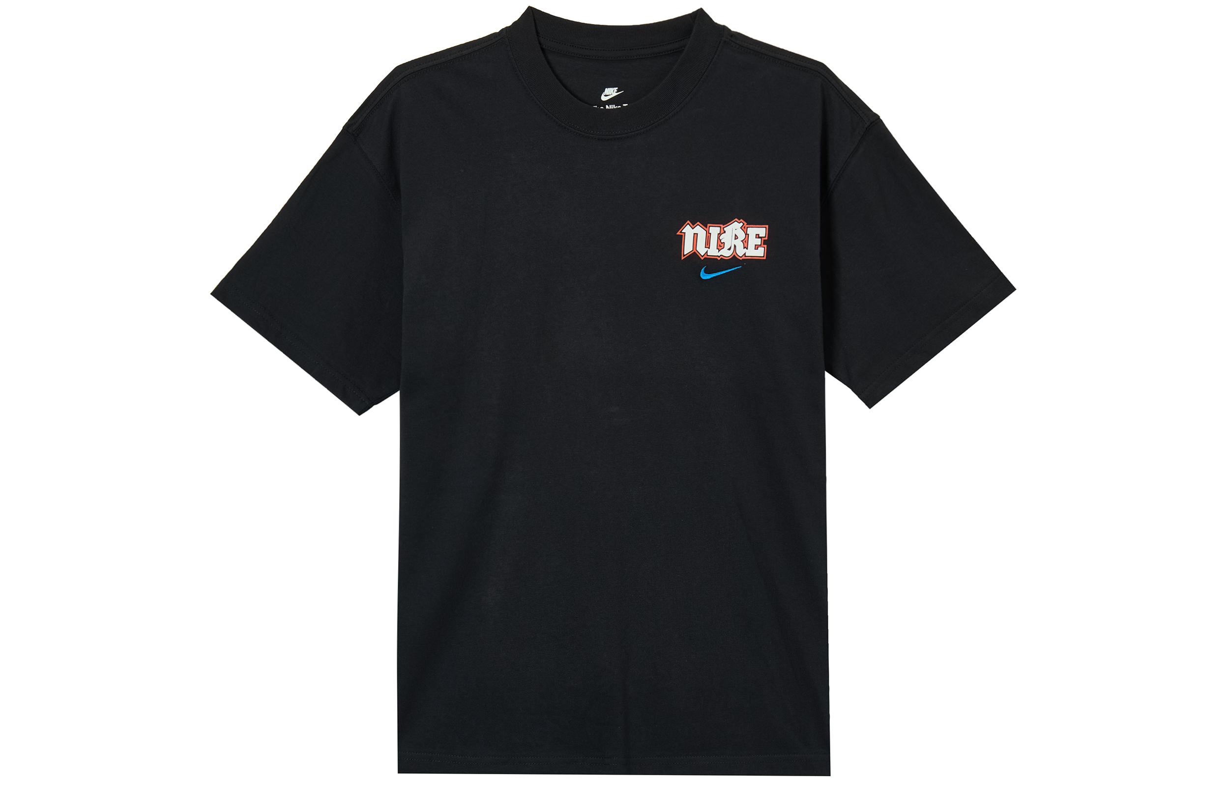 

Nike T Shirts Men s Black Crew Neck Moderate Straight Fit FZ5386-010 S