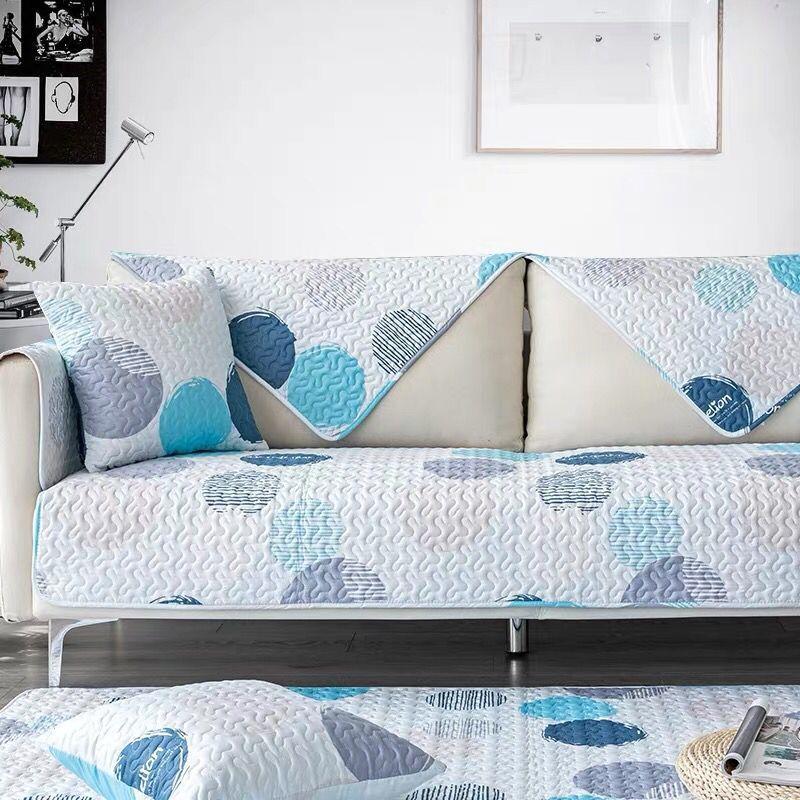 Cotton Twill Sofa Cushion Seat Cushion Four-season Universal Non-slip Fabric Full Cover Living Room Pure Cotton Sofa Towel