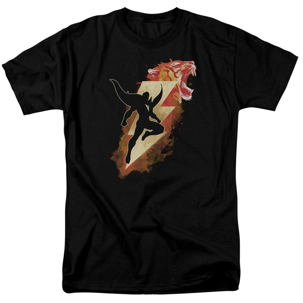 26 Shazam Tiger Bolt T Shirt Licensed Comic Book Captain Marvel Tee Black Unisex T-Shirt M