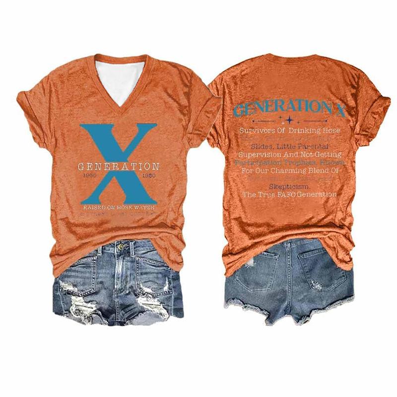 

Креативная женская футболка с V-образным вырезом, облегающего кроя, удобная, с 3D цифровой печатью горячей распродажи английских букв 4XL