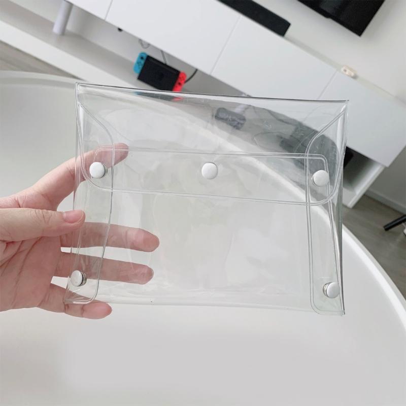 Portable Clear Cosmetic Bag Transparent Makeup Organizer for Travel and Daily Use