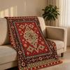 VintagePersianRug Throw Short Plush Throw Blanket Soft Skin-Friendly Multi-Scene Home Office