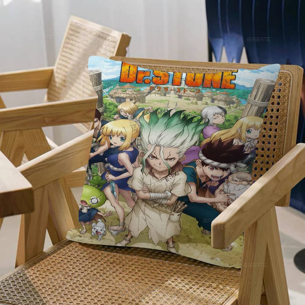 Popular D-Dr S-Stone Sci-Fi Anime Cushion Cover Decorative Pillow Sofa Home Decor Case Pillow Cases