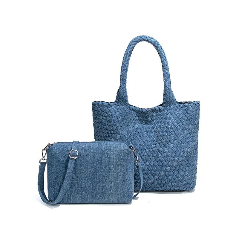 Оригинальный Дизайн Тай-дай Ручная Работа Сумка-Ведро Джинсовая Большая Вместимость Портативная Сумка-Тоут Через Плечо Мамина