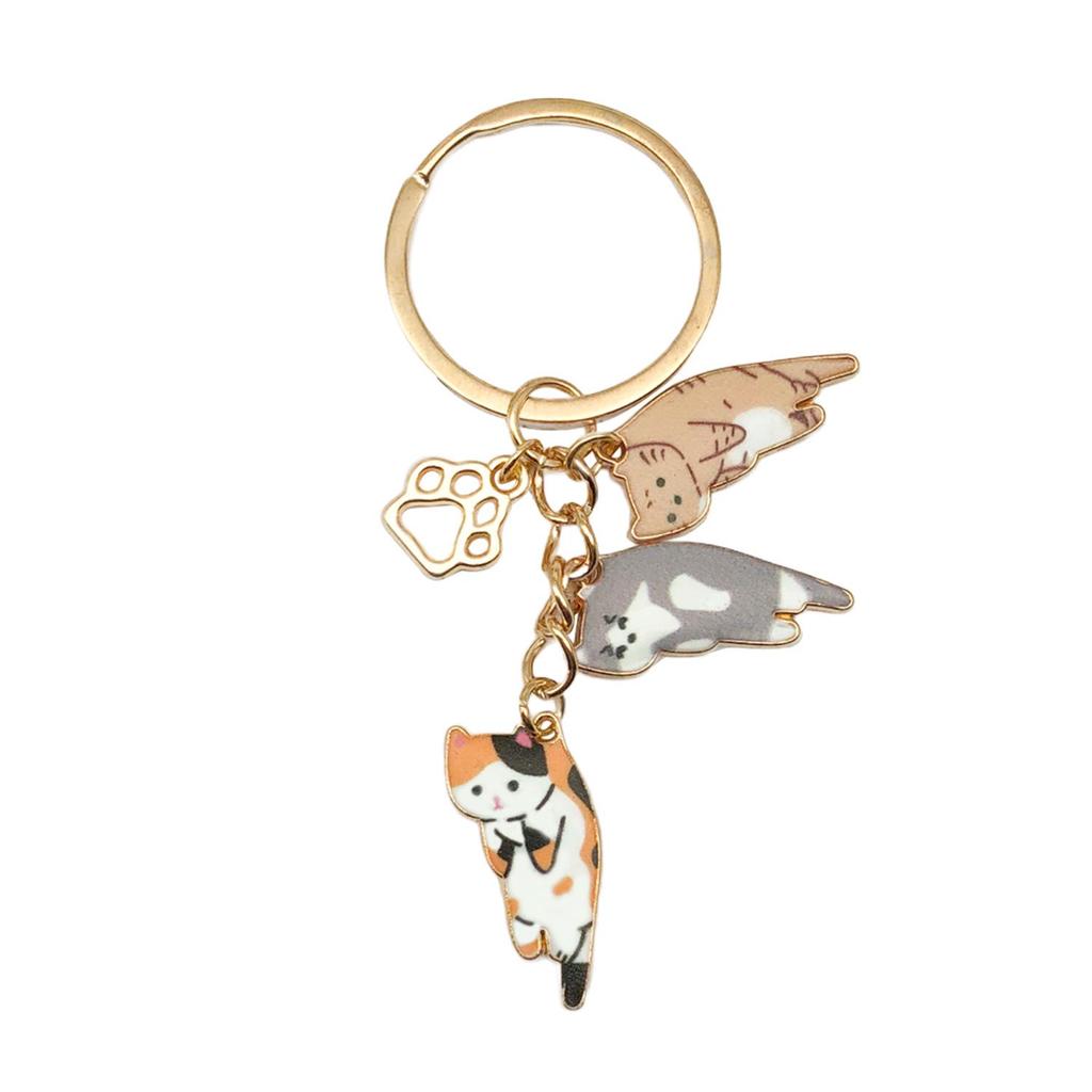 Cute Kitten Cartoon Keychain Pendant - Anime Backpack Decoration & Gift