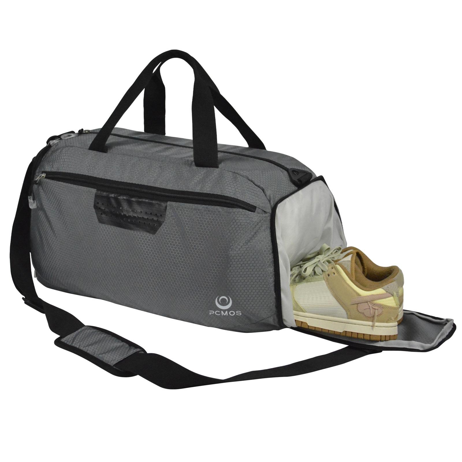 

Комплект Сумка для фитнеса Многофункциональный рюкзак-тоут Износостойкая складная спортивная сумка из нейлона из парусины серого цвета