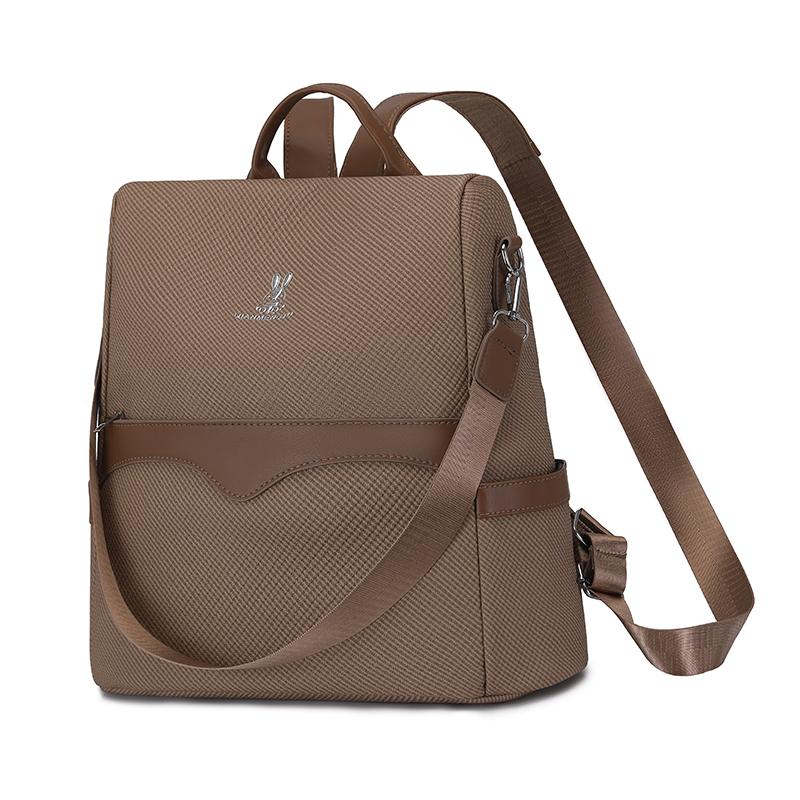 

Anti-theft Backpack Women s Commuter Multi-function Oxford Backpack Student Schoolbag кавовий