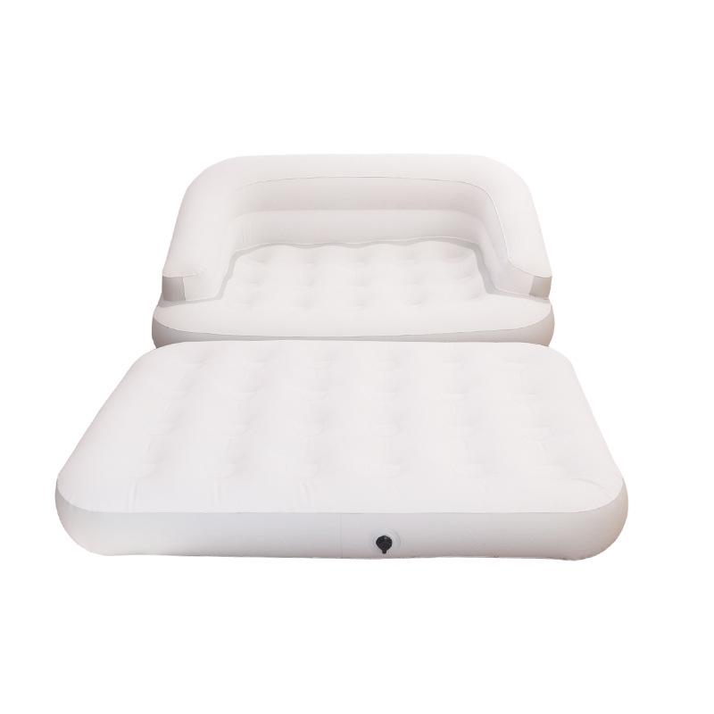 Thickened Flocking Double Inflatable Sofa Bed with Multifunctional Pad