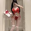 Yiyue Red New Year Christmas Bodysuit Lingerie Sleepwear 1105