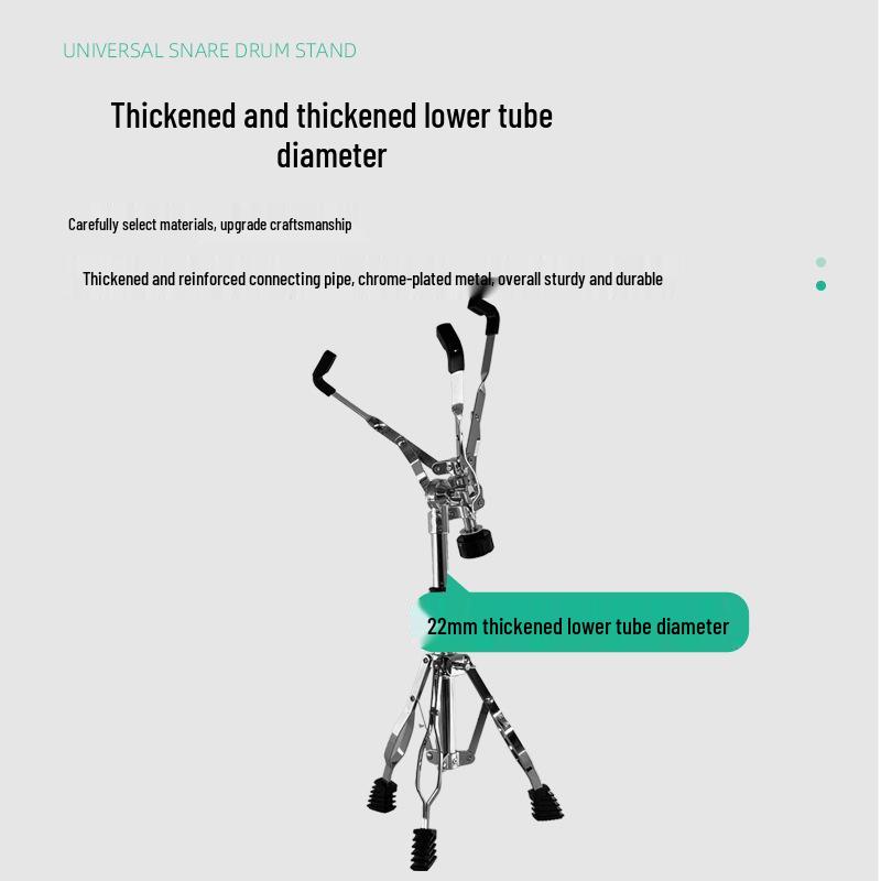 22-Tube Height-Adjustable Snare Drum Stand with Silent Drum Accessories