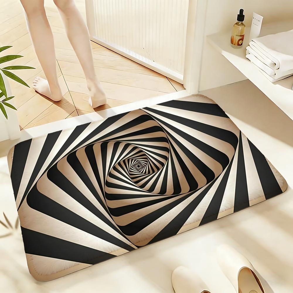 Soft Absorbent Non-Slip Rug Art optical illusion Floor Mat Home Decor Doormat Bedroom Floor Mat Shower Carpet
