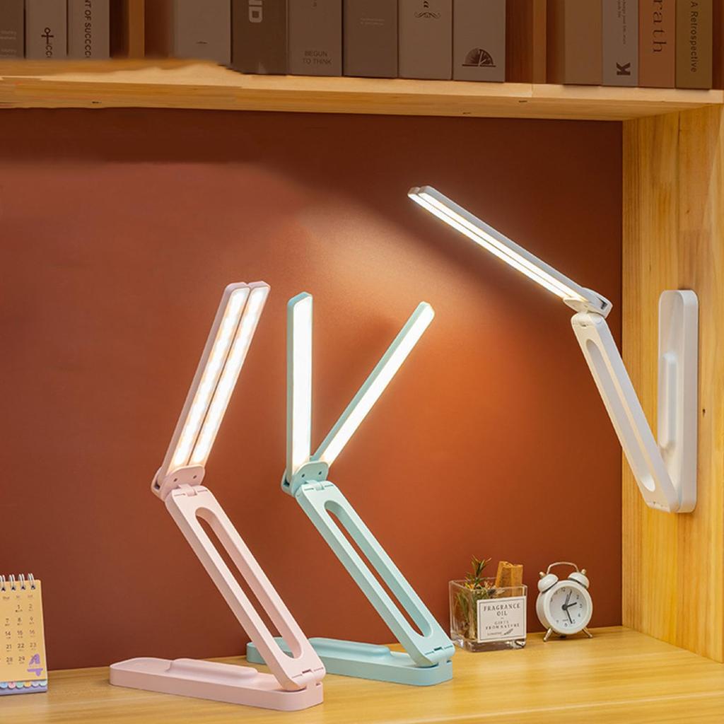 Foldable Desk Lamp, Compact Table Lamp, 4000mAh Rechargeable, Foldable LED Light, Cordless Reading Light, Eye-Friendly Stand Light, 3-Level Color