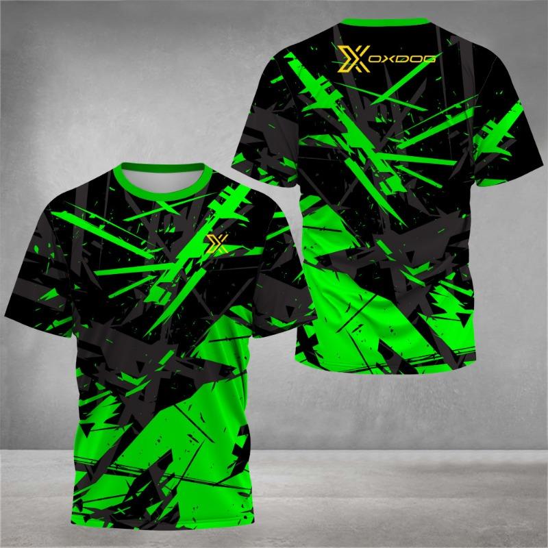 Fashion 3D Tie-Dye Print T Shirt For Men Summer Short Sleeve Outdoor Tennis Sports T-Shirt Casual Breathable Loose Top