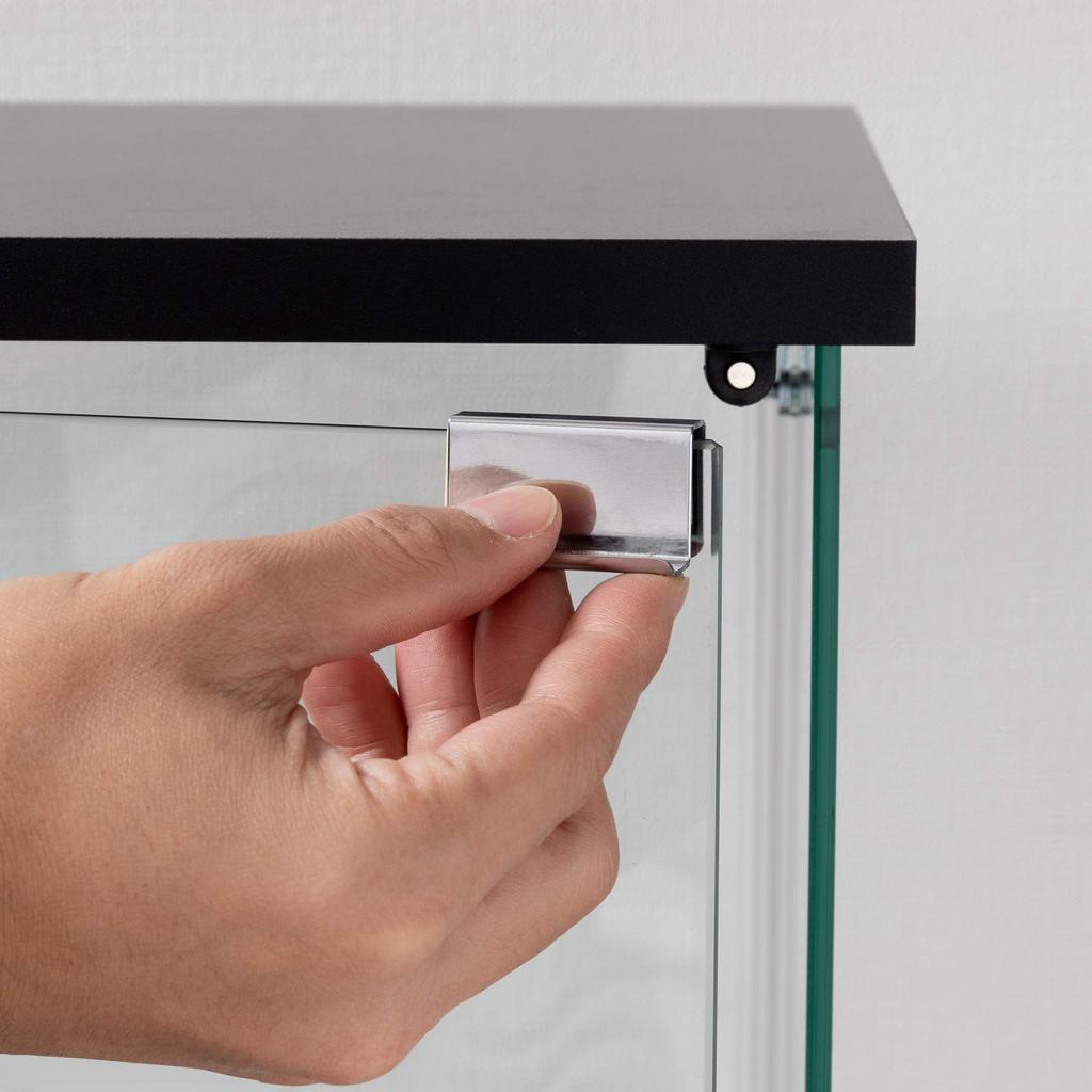 Fuji Boeki Collection Case Figure Case 3 Tiers Width X Depth X Height 86 Cm Black Tempered Glass Full Glass Assembly Product Clear 98881 42.5 36.5