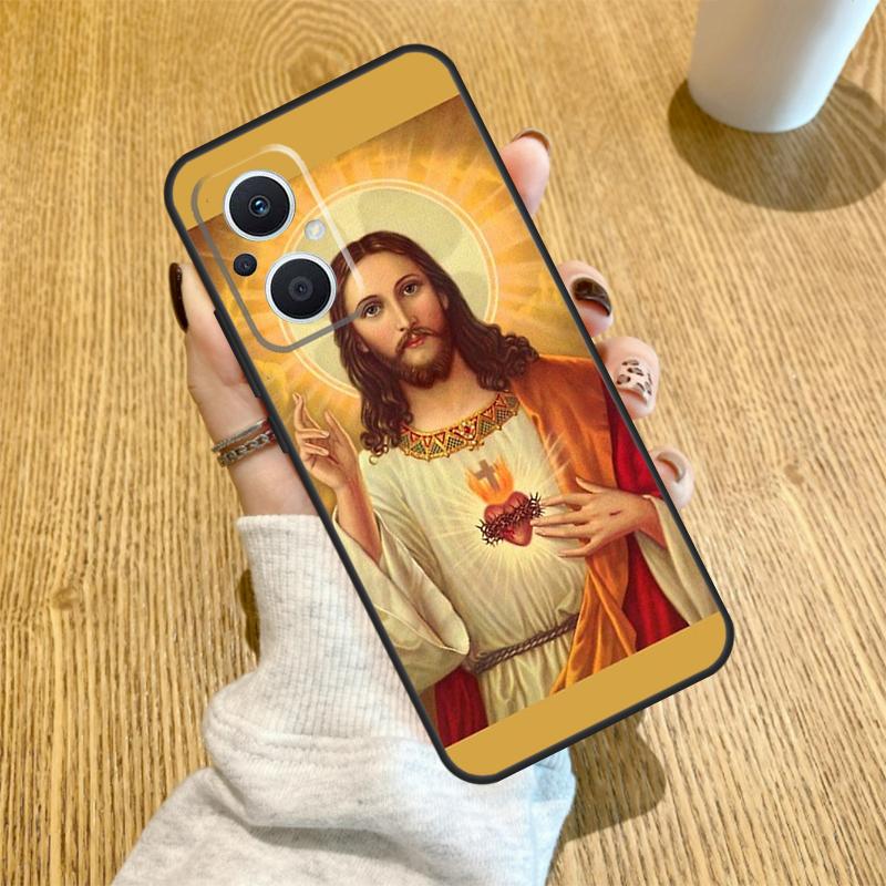 God Jesus Funda For OPPO Reno 10 11 12 13 14 Pro 14F 13F 12F 11F 7 8 Lite OPPO Find X5 X8 X9 Pro Case