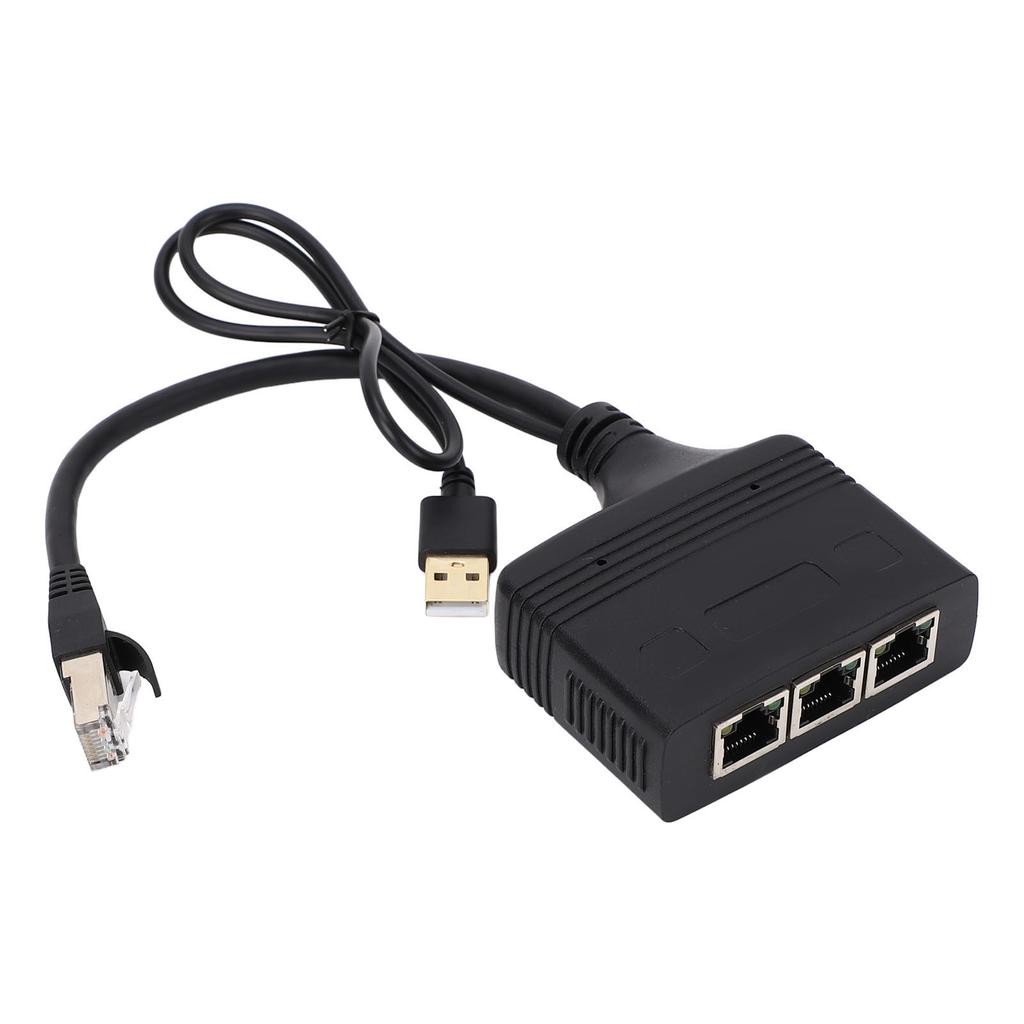 Network Splitter 1 To 3 1000Mbps with USB Cable RJ45 Ethernet Splitter Adapter for TV Router