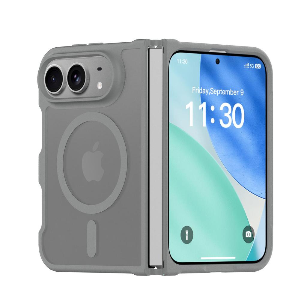 iPhone 18 Pro Fold Magnetic Frosted Semi-Transparent Protective Case