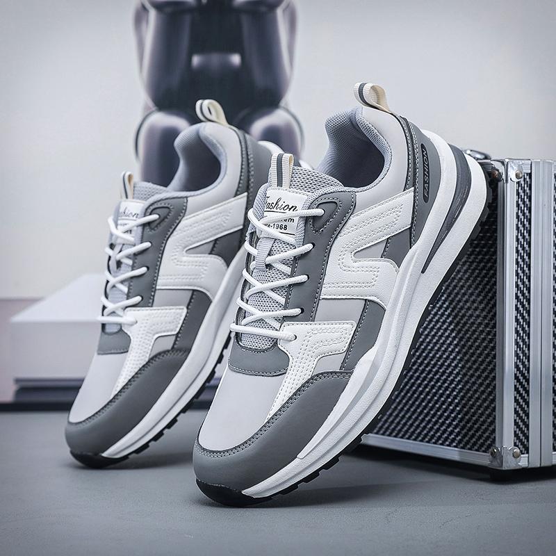 Velká velikost 47 Pánské tenisky Pohodlné běžecké boty Kůže Lehké Venkovní Protiskluzové Sportovní Atletické Tréninkové boty