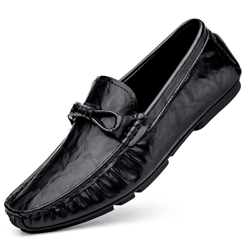 

Classic Leather Mens Casual Shoes Comfortable Loafers Leisure Walk Walking Shoes Male Business Slip On Flats Handmade Moccasins 44