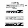Nissan Z Serie Metallkarosserie und Kofferraum-Emblem-Set: 350Z, 370Z Embleme und Aufkleber für Seitenmodifikation.