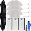 EATBALE Spare Set for 360 S6 Robot Vacuum Cleaner - Rubber 1 Main Brush, 4 Side Brushes, 3 HEPA Filters, 3 Wipe Pads - Replacement Parts Suitable for