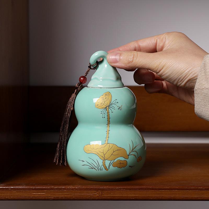 Glücksbringende Keramik-Kürbis-Ornament für die Heimdekoration